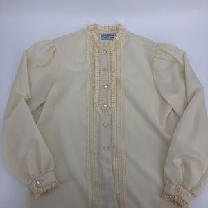 🎈 Vintage Lady Holiday Long Sleeve Lace Blouse